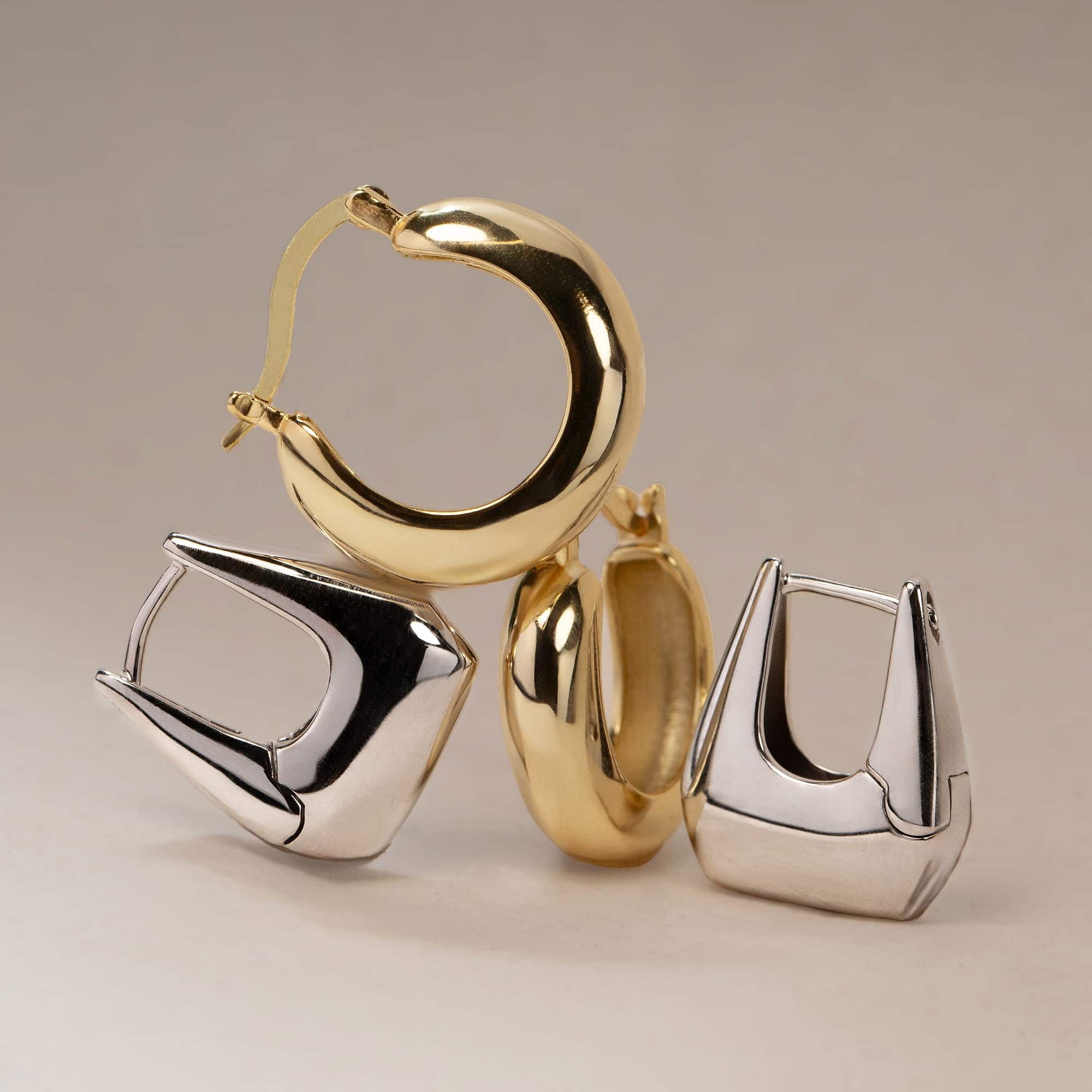 thick hoop earrings