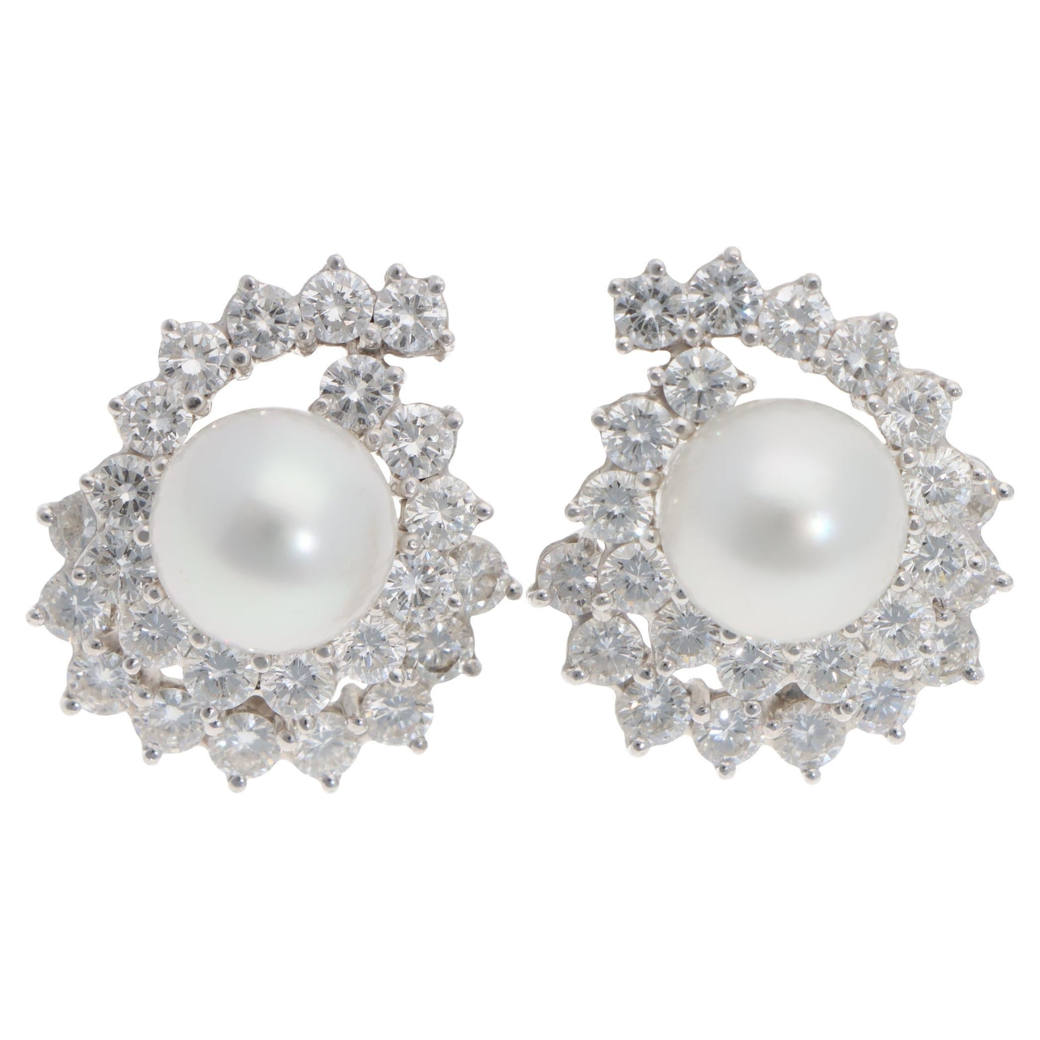 white earrings