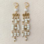 white earrings